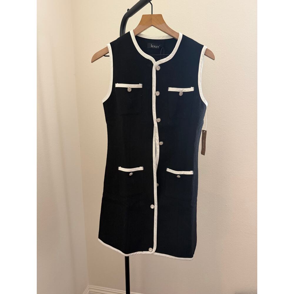 New Kourt Adrienne black & white dress size 4 $147 - Picture 5 of 8